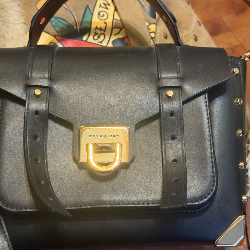 Michael Kors Black Leather Handbag